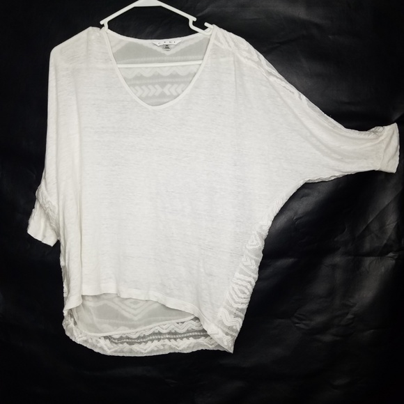 CAbi Tops - CAbi Waverly dolman sleeve White linen blouse M